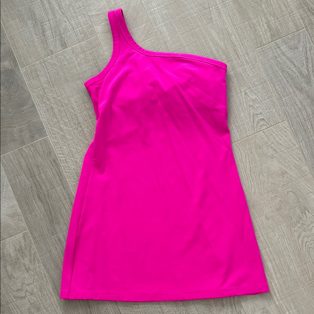 One-Shoulder Pink Athletic Dress